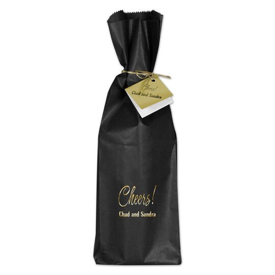 Black and Gold Wine Bag Ensemble Set